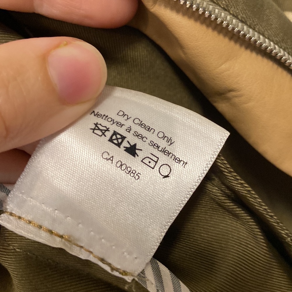 Veronica Beard Olive Utility Jacket with Tan Accents - Picture 9 of 9